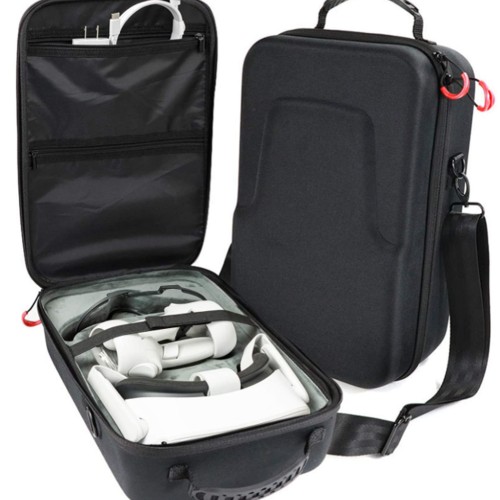 ProCase Hard Travel Case for Oculus Quest 2/Oculus Quest VR Gaming Headset and Controllers Accessories Shockproof EVA Hard Shell Carrying Case Storage Bag –Black